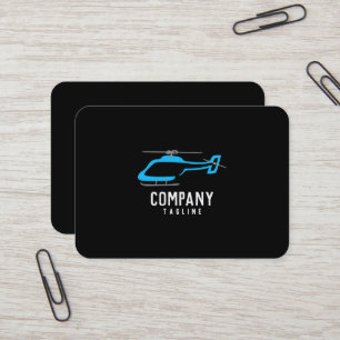 Tarjeta de visita de empresa de helicópteros