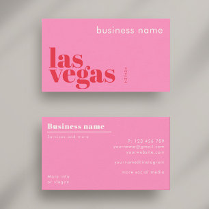 Tarjeta de visita de empresa de Las Vegas Nevada