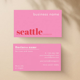 Tarjeta de visita de empresa de tienda Seattle Was