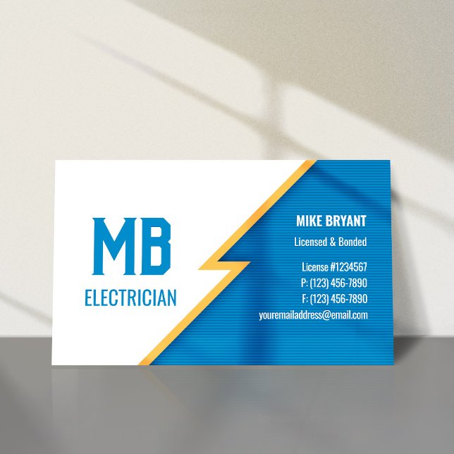 Tarjeta de visita de empresa eléctrica/eléctrica (Subido por el creador)
