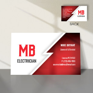 Tarjeta de visita de empresa eléctrica/eléctrica -