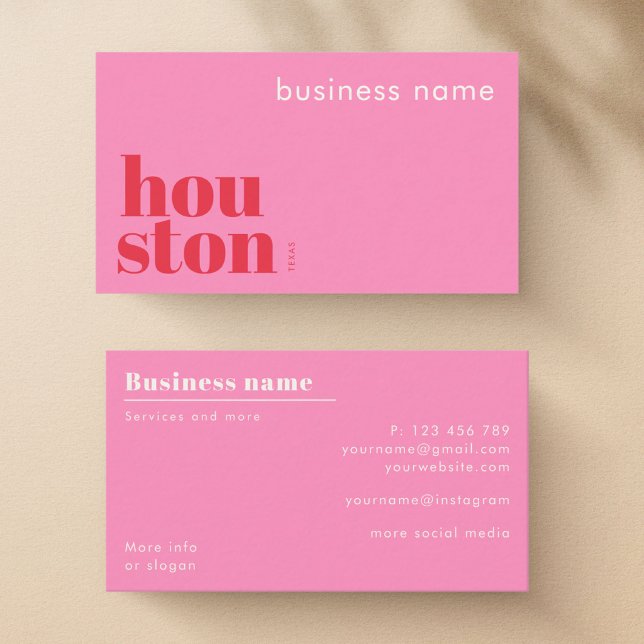 Tarjeta de visita de empresa en Houston Texas (Subido por el creador)