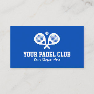 tarjeta de visita de empresa profesional de padel