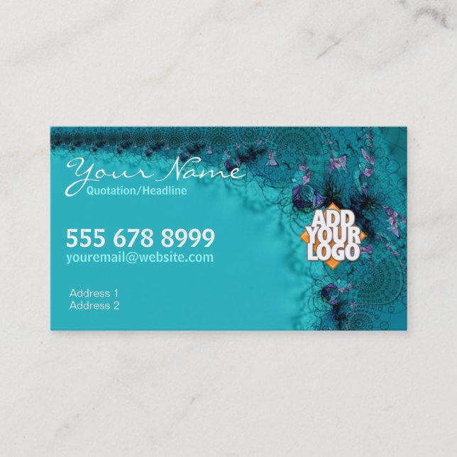 Tarjeta de visita de encaje y cintas (Anverso)