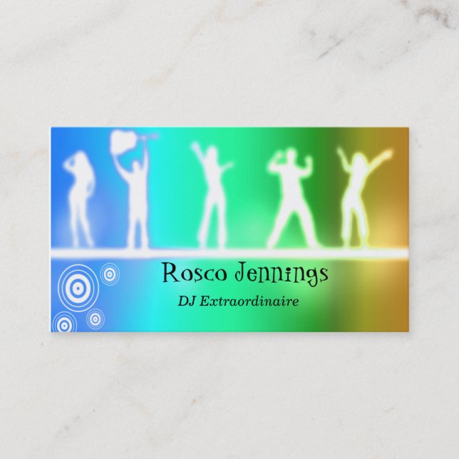 Tarjeta de visita de encargo de DJ (Anverso)