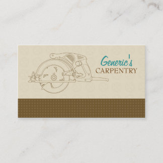 Tarjeta de visita de encargo de la carpintería