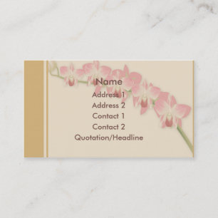 Tarjeta de visita de encargo de las orquídeas