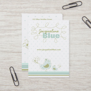 Tarjeta de visita de encargo de los pájaros