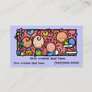 Tarjeta de visita de encargo de los pequeños beb