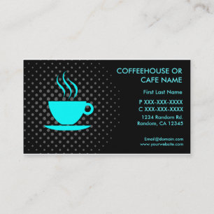 Tarjeta de visita de encargo del café del café