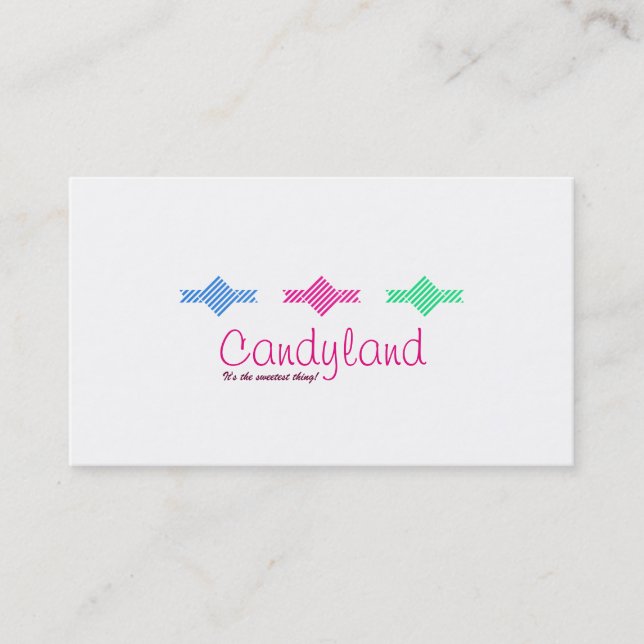 Tarjeta de visita de encargo del caramelo de (Anverso)