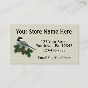 Tarjeta de visita de encargo del Chickadee