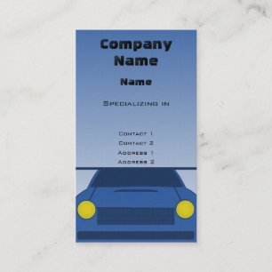 Tarjeta de visita de encargo del coche
