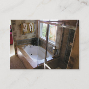 Tarjeta de visita de encargo del cuarto de baño