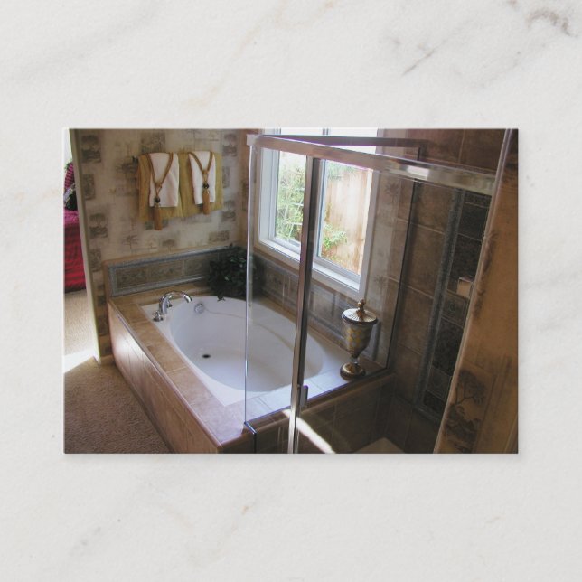 Tarjeta de visita de encargo del cuarto de baño (Anverso)