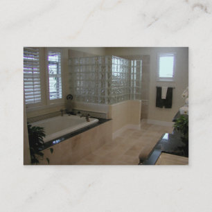 Tarjeta de visita de encargo del cuarto de baño