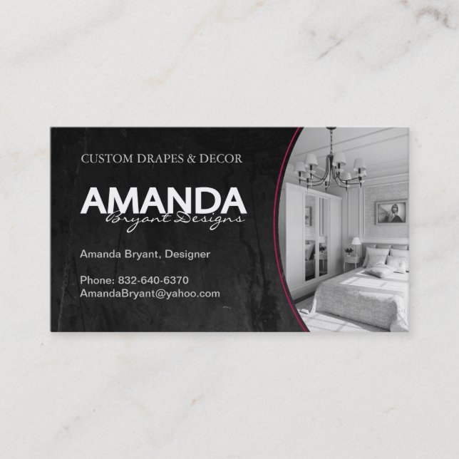 Tarjeta de visita de encargo del diseñador (Anverso)