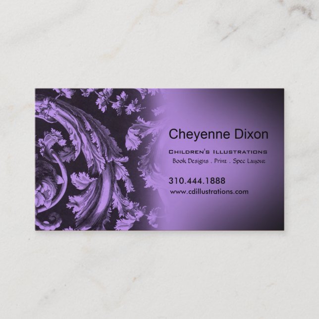 Tarjeta de visita de encargo del diseñador del (Anverso)