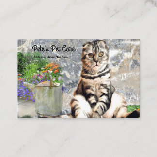 Tarjeta de visita de encargo del gato inglés lindo