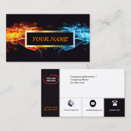 Tarjeta de visita de encargo del hielo del fuego n