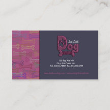 Tarjeta de visita de encargo del perro que camina