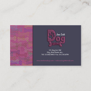 Tarjeta de visita de encargo del perro que camina