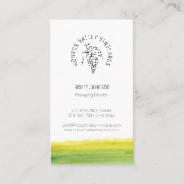 Tarjeta de visita de encargo del vino del viñedo