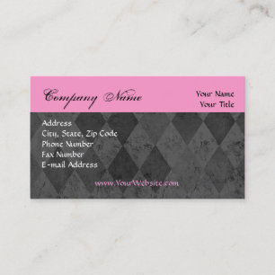 Tarjeta de visita de encargo, rosa y diseño del