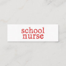 tarjeta de visita de enfermero escolar