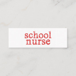 tarjeta de visita de enfermero escolar