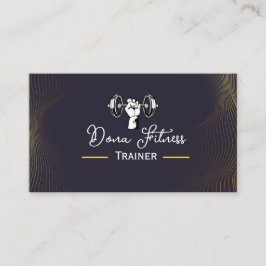 Tarjeta de visita de entrenador de fitness 