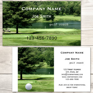 Tarjeta de visita de entrenador de golf o instruct