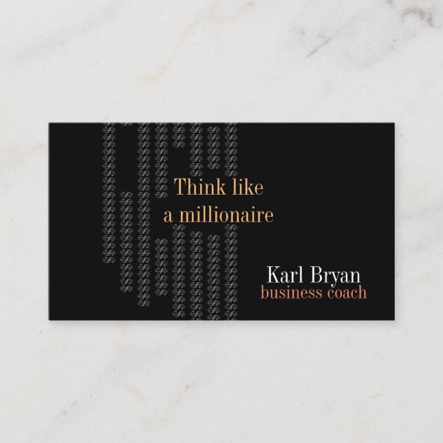 Tarjeta de visita de entrenador de negocios (Anverso)