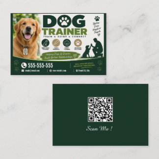Tarjeta de visita de entrenador de perros personal