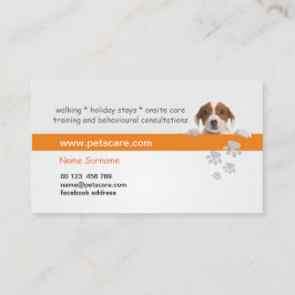Tarjeta de visita de entrenador de perros profesio