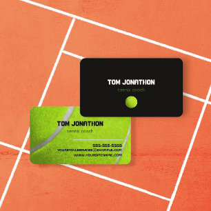 tarjeta de visita de entrenador de tenis profesion
