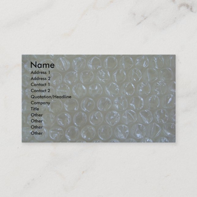 Tarjeta de visita de envío en el plástico de (Anverso)