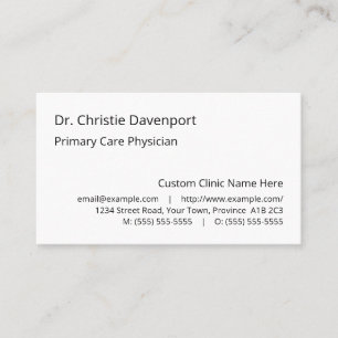 Tarjeta de visita de especialista en cuidado de la