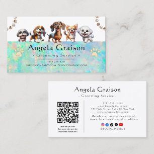 Tarjeta de visita de especialista en peluquería de