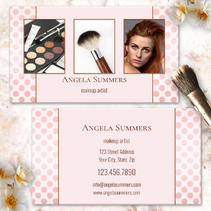 Tarjeta de visita de esteticista maquilladora arti