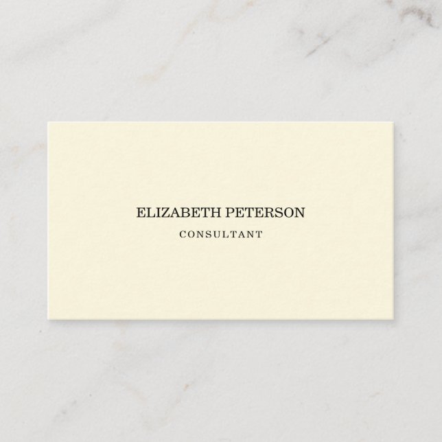 Tarjeta de visita de estilo minimalista. (Anverso)