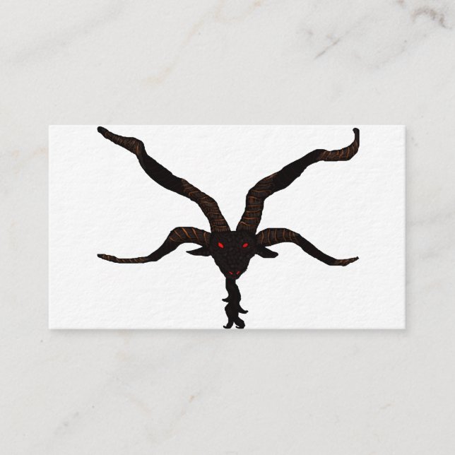 Tarjeta de visita de estrella negra volcánica (Anverso)