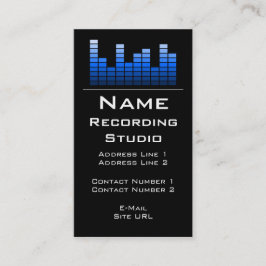 Tarjeta de visita de estudio de grabación