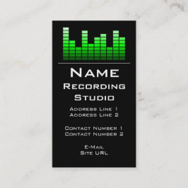 Tarjeta de visita de estudio de grabación