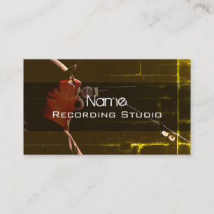 Tarjeta de visita de estudio de grabación