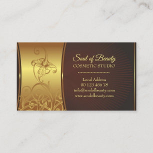 Tarjeta de visita de estudio de maquillaje cosméti
