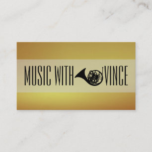 Tarjeta de visita de estudio de música en el Cuern