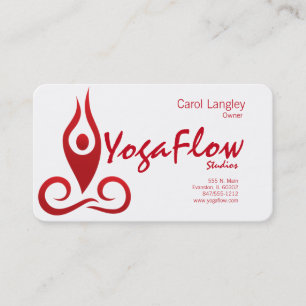 tarjeta de visita de estudio de yoga