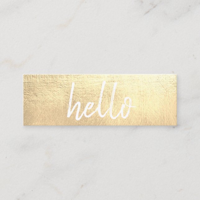 Tarjeta de visita de EventPlanner del oro elegante (Anverso)