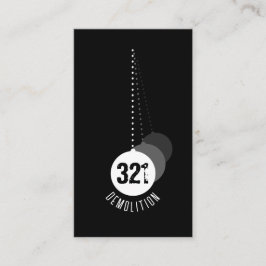 Tarjeta de visita de experto en demolición